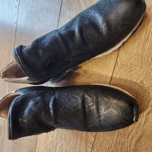 Miz Mooz Black Sneakers Distressed Leather Casual